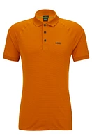 Slim-fit polo shirt structured jersey