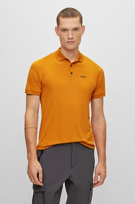 Slim-fit polo shirt structured jersey