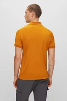 Slim-fit polo shirt structured jersey