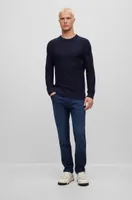 Wool-blend sweater with embroidered logo regular fit