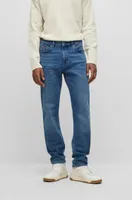 Regular-fit jeans mid-blue comfort-stretch denim