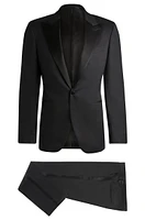 Slim-fit tuxedo suit wool and silk