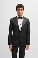 Slim-fit tuxedo suit wool and silk