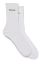 Two-pack of quarter-length socks with logo details