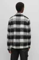 Oversize-fit overshirt Glen-check wool-effect fabric