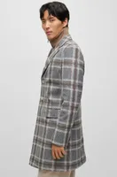 Slim-fit coat with zip-up inner