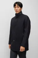 Relaxed-fit coat a melange wool blend