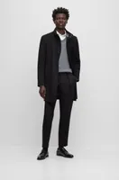 Slim-fit formal coat virgin wool and cashmere