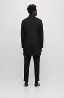 Slim-fit formal coat virgin wool and cashmere