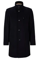 Abrigo formal slim fit de lana virgen y cashmere