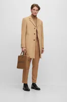 Slim-fit coat virgin wool and cashmere