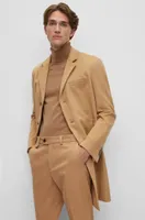 Slim-fit coat virgin wool and cashmere