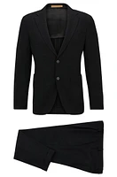 Slim-fit suit a micro-patterned wool blend