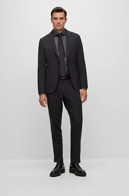 Slim-fit suit a micro-patterned wool blend