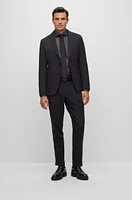 Slim-fit suit a micro-patterned wool blend