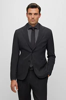 Slim-fit suit a micro-patterned wool blend