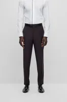 Slim-fit tuxedo micro-patterned stretch wool