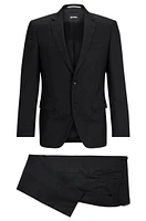 Slim-fit suit virgin wool with signature lining