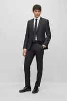 Slim-fit suit virgin wool with signature lining