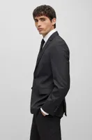 Slim-fit suit virgin wool with signature lining