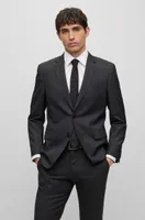 Slim-fit suit virgin wool with signature lining