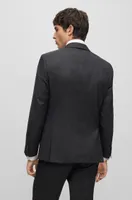 Slim-fit suit virgin wool with signature lining