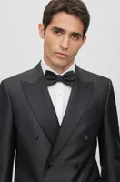 Slim-fit tuxedo suit a melange wool blend