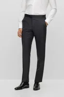 Slim-fit tuxedo suit a melange wool blend