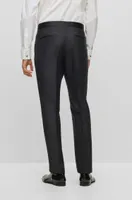 Slim-fit tuxedo suit a melange wool blend