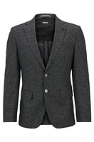 Slim-fit jacket a micro-pattern wool blend