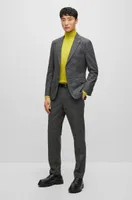 Slim-fit jacket a micro-pattern wool blend