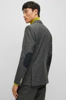 Slim-fit jacket a micro-pattern wool blend