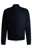 Slim-fit jacket with two-way front zip