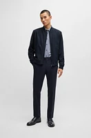 Slim-fit jacket with two-way front zip