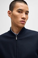 Slim-fit jacket with two-way front zip