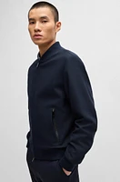 Slim-fit jacket with two-way front zip