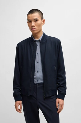 Slim-fit jacket with two-way front zip