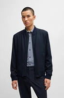 Slim-fit jacket with two-way front zip