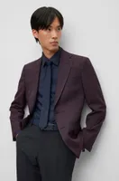 Slim-fit jacket micro-pattern stretch cloth