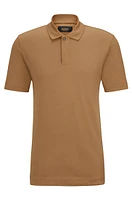 Regular-fit polo shirt cotton and silk