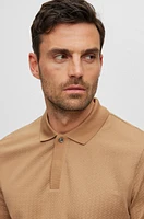 Regular-fit polo shirt cotton and silk