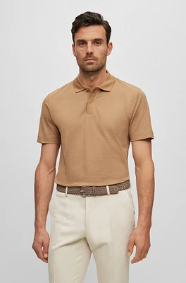 Regular-fit polo shirt cotton and silk