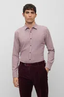 Slim-fit shirt washed cotton twill