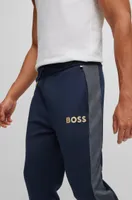 BOSS - Sweatpants with embroidered logo Dark Blue