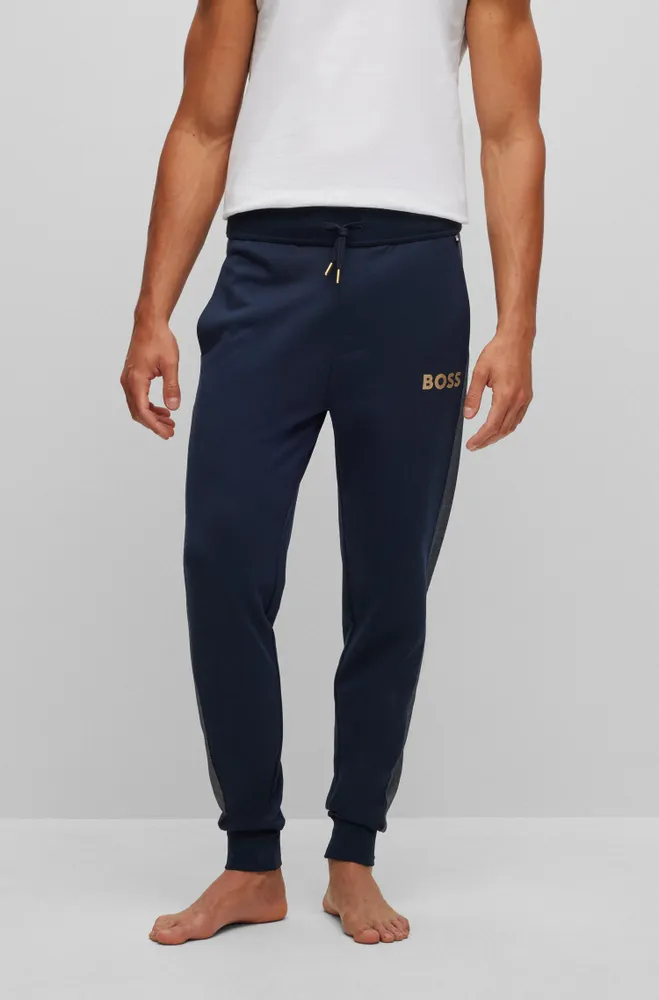 Pantalones de chándal algodón con logo bordado