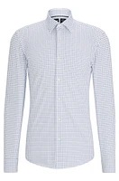 Slim-fit shirt printed performance-stretch fabric