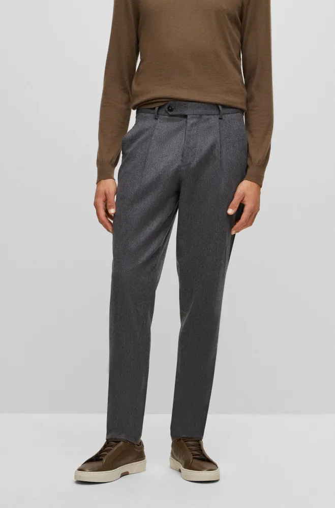 Pantalones relaxed fit en mezcla de cashmere