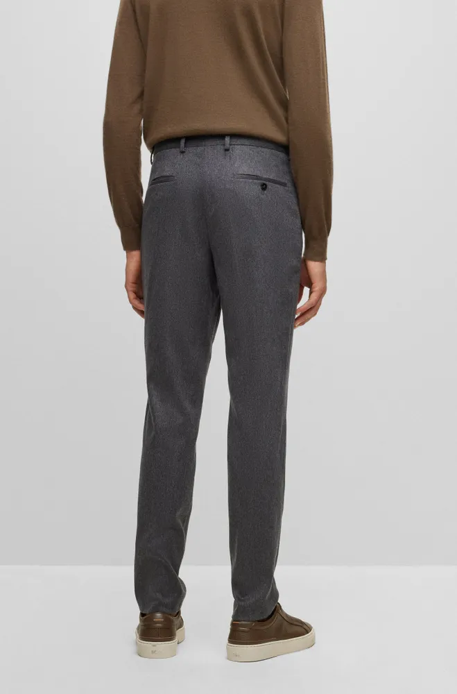 Pantalones relaxed fit en mezcla de cashmere