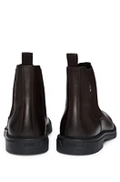 Leather Chelsea boots with signature-stripe detail