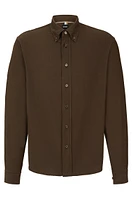 Relaxed-fit button-down shirt a washed cotton blend